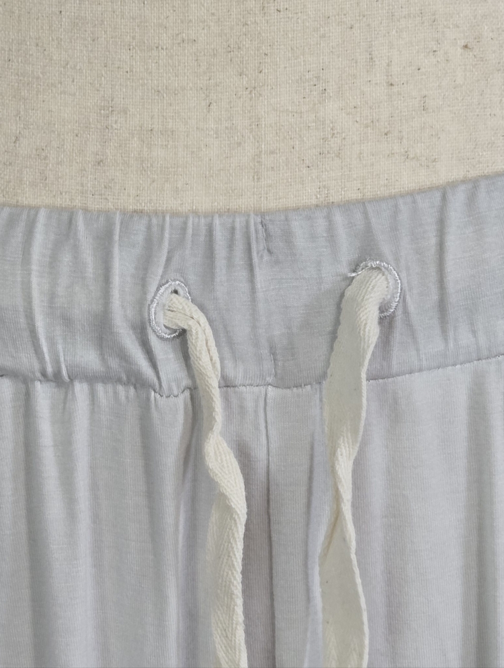 POL Patchwork Wide Leg Pants Gray Drawstring M/L - Picture 6 of 9